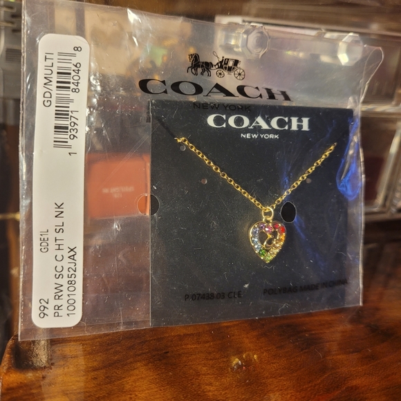 Coach Pride Pave Heart Necklace - Picture 3 of 3